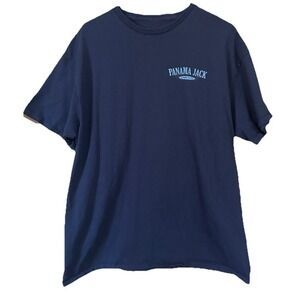 Panama Jack Navy Blue T-Shirt‎ Mens XL Tropical Beach Vintage Car